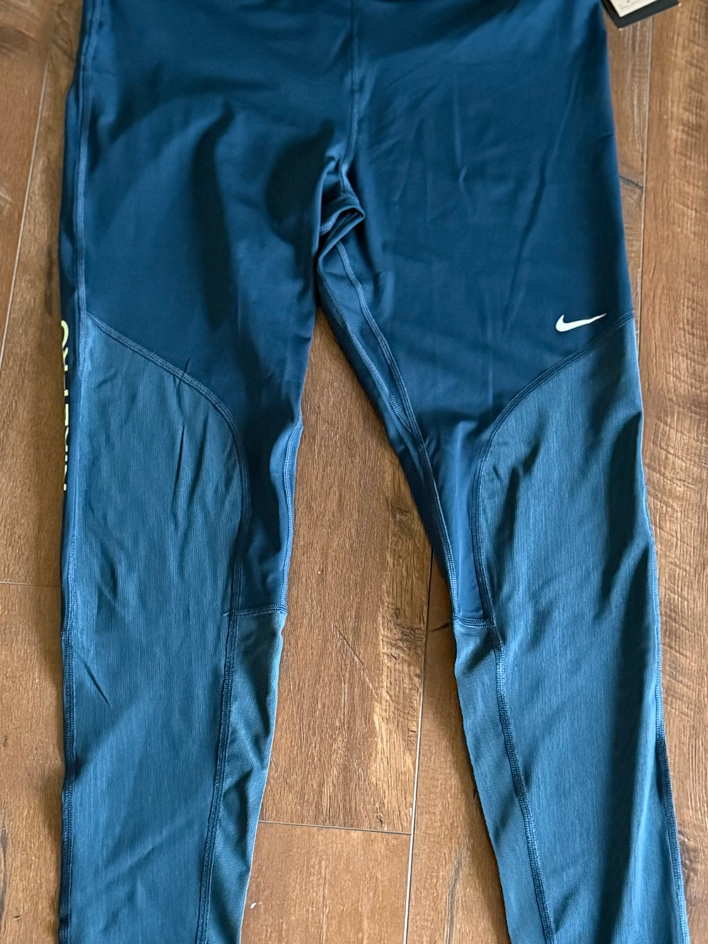 Nike Navy and White Women's Athletic Leggings